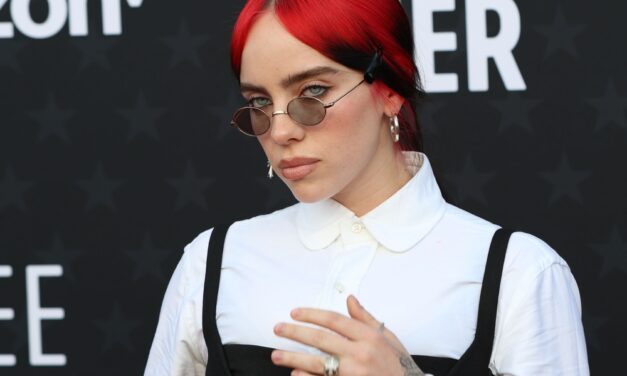 Billie Eilish med koncertom zadel predmet, vržen na oder