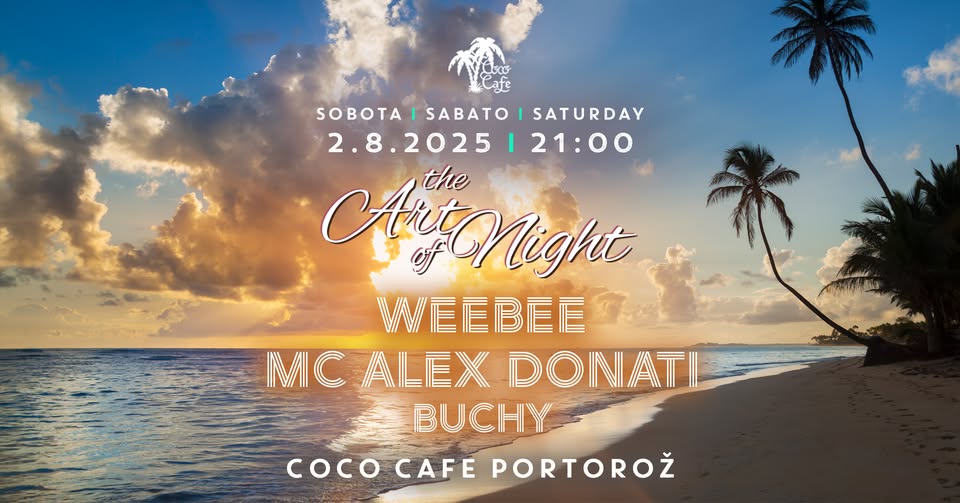 Weebee, Alex Donati, Warm up: Buchy // 2.8. Sobota // Coco Cafe