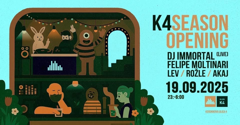 K4 SEASON OPENING w/ DJ Immortal (live) & Federico Molinari