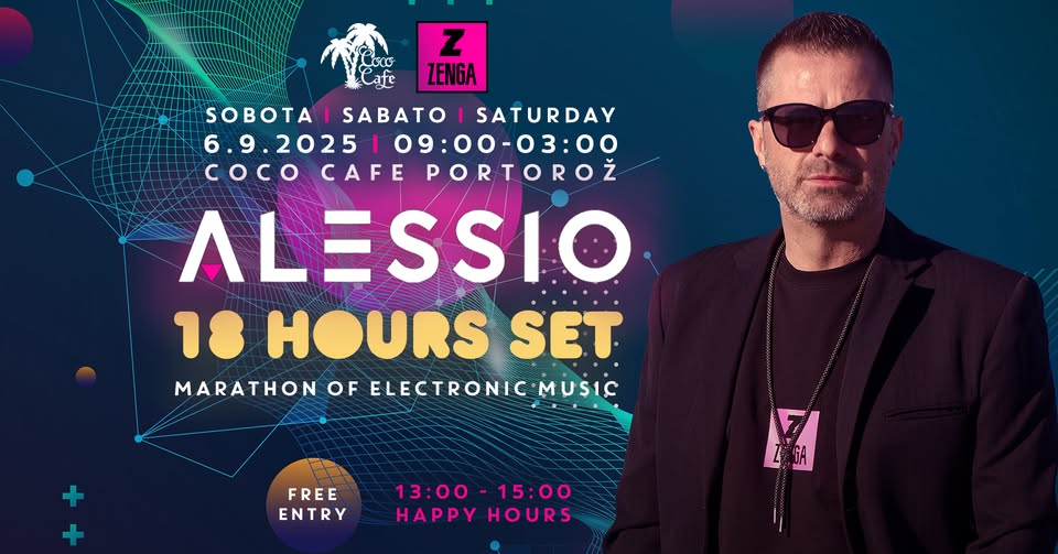 Alessio: 18 hours set // 6.9. Sobota // Coco Cafe