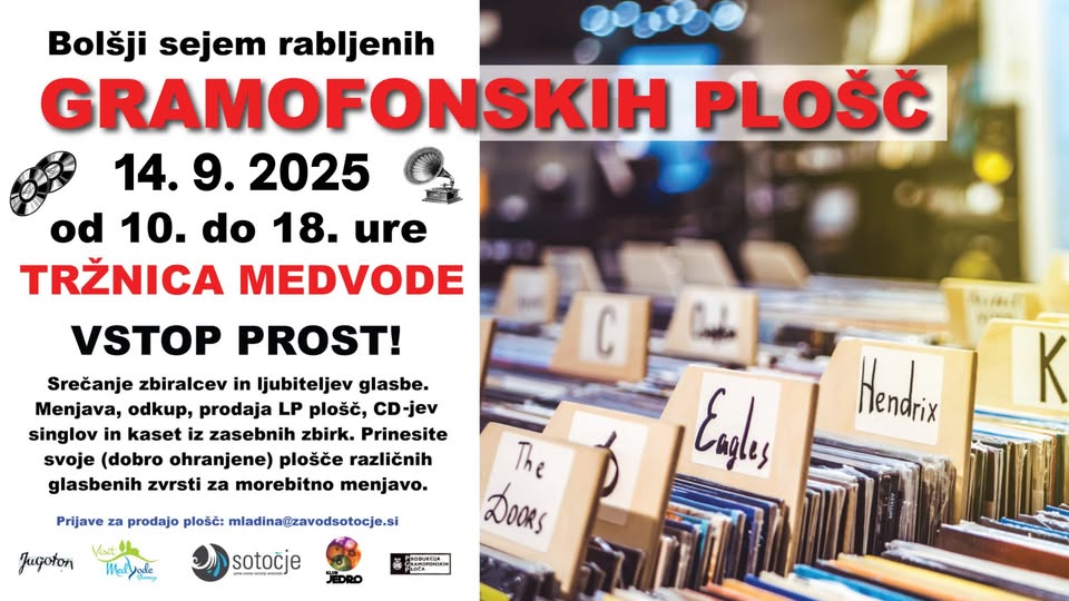 Sejem gramofonskih plošč v Medvodah