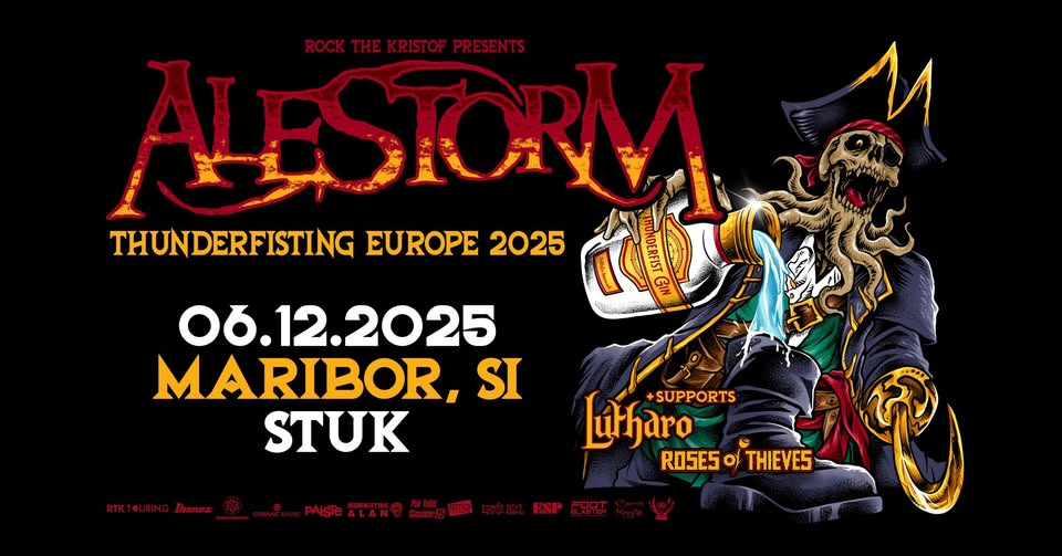 ALESTORM with supports Lutharo + Roses of Thieves @ Stuk, Maribor, Slovenija