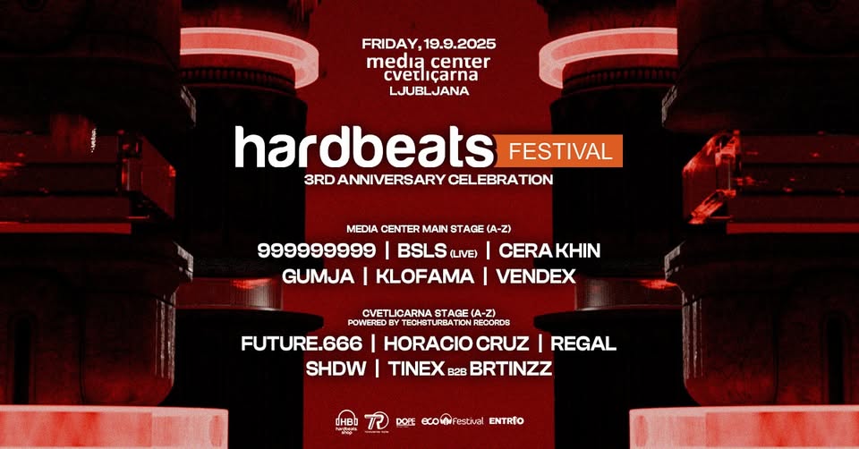 HardBeats Festival - 3rd Anniversary | 19.9.2025 | Media Center & Cvetlicarna, Ljubljana, Slovenia