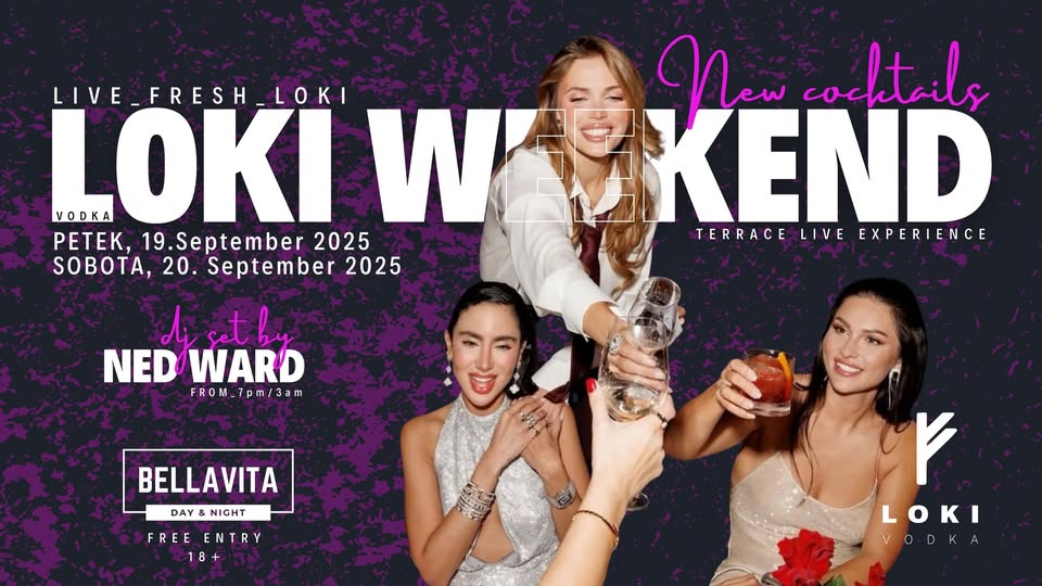 LOKI cocktail WEEKEND NED WARD dj set Bellavita Bar