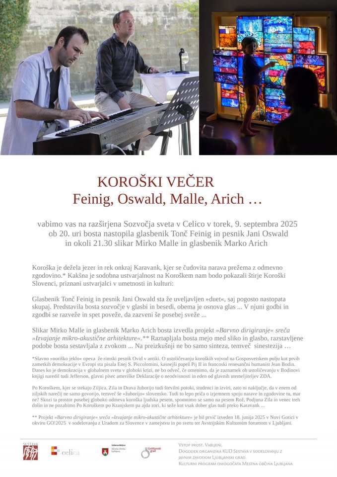 KOROŠKI VEČER: Feinig, Oswald, Krušič, Malle, Arich ...