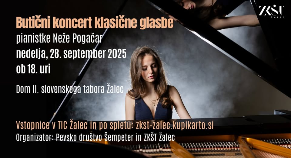 Butični koncert pianistke Neže Pogačar