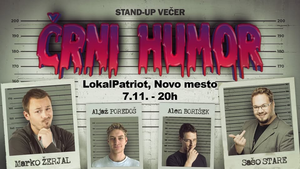 Stand-Up: ČRNI HUMOR: Sašo Stare, Marko Žerjal, Alen Borišek in Aljaž Poredoš