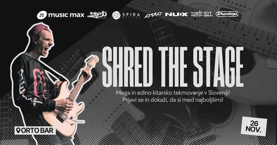 SHRED THE STAGE – MEGA kitarsko tekmovanje 2025