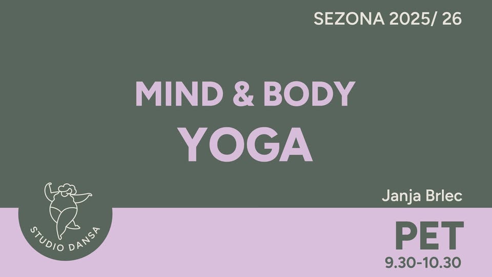 Joga za um in telo | vsak petek v Studiu Dansa