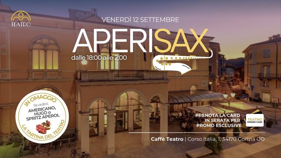 APERISAX – Venerdì 12 Il primo aperitivo del Teatro