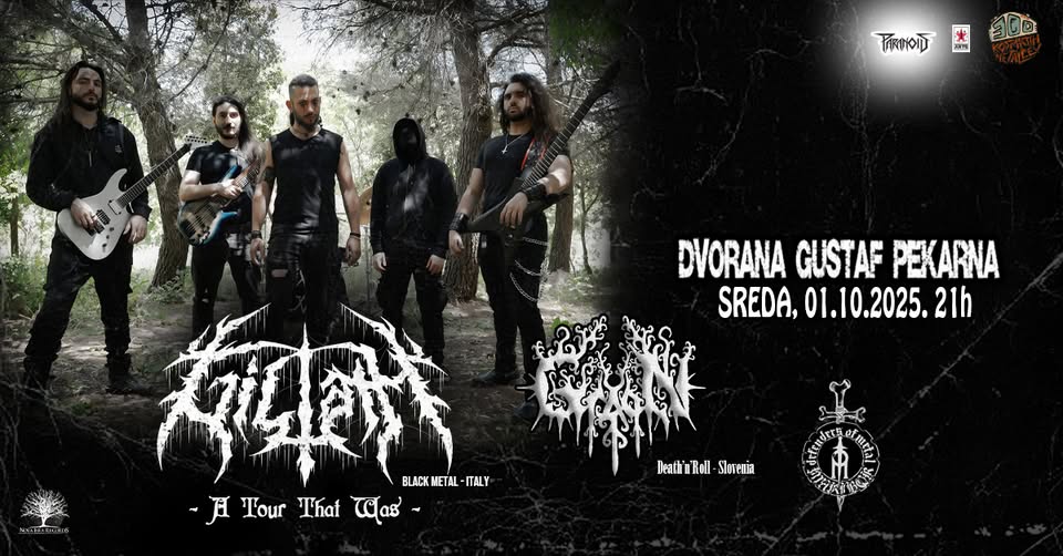 GILIATH (black metal – Italy) + Grabn (Death'n'Roll - Slovenia)