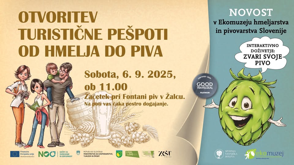 Odprtje turistične pešpoti od hmelja do piva