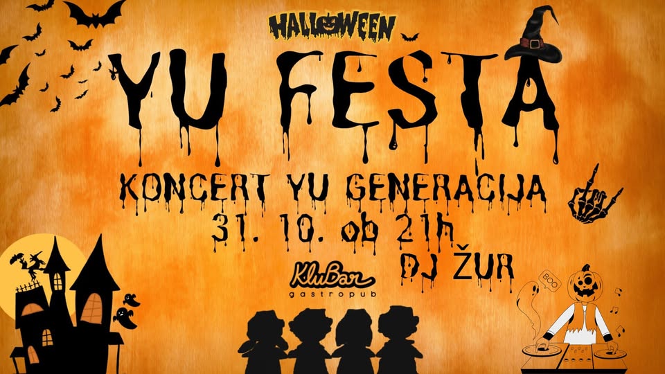 Halloween YU fešta in koncert YU GENERACIJA