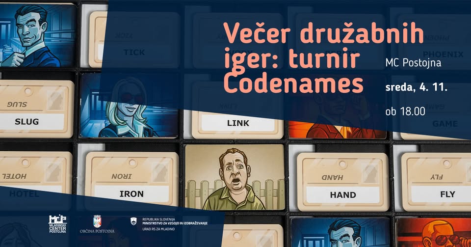 Večer družabnih iger: Turnir Codenames