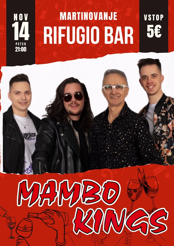 Martinovanje z MAMBO KINGSI - RIFUGIO BAR - 14.11.2025