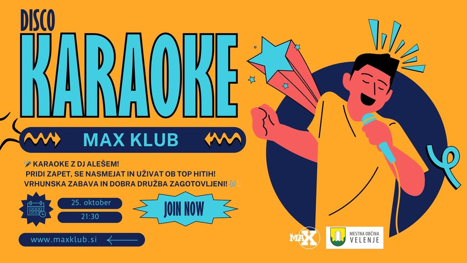 DISCO KARAOKE: Večer Zabave, Glasbe in Plesa