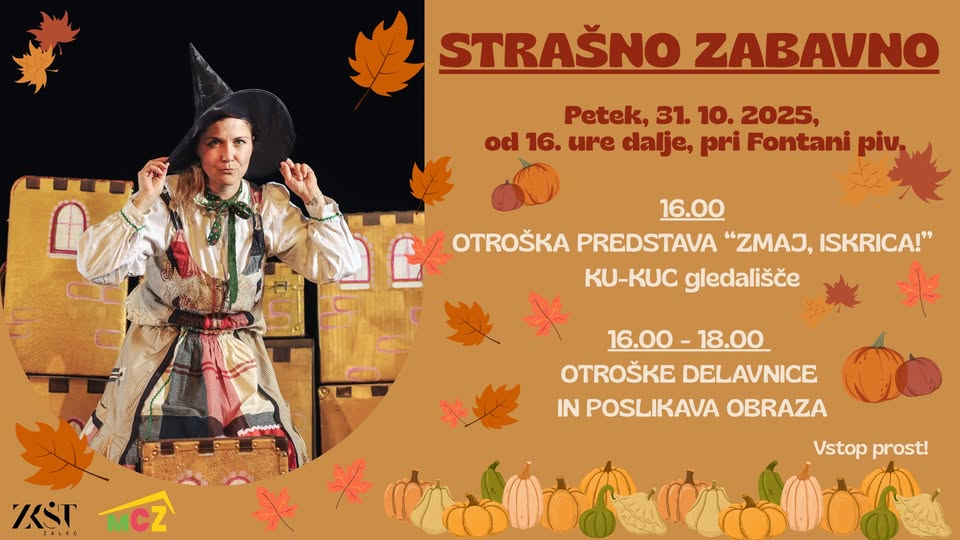 Strašno zabavno, otroška predstava Zmaj, Iskrica! in otroške delavnice