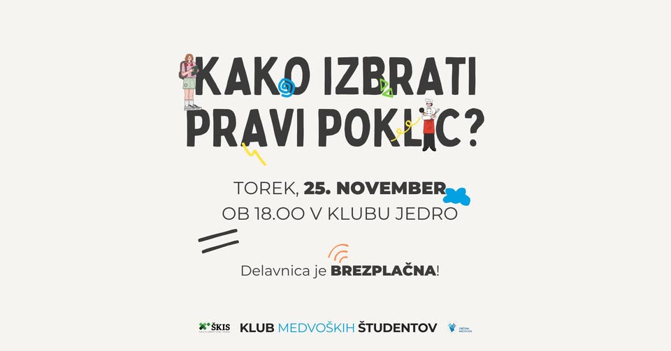 Delavnica: Kako izbrati pravi poklic?