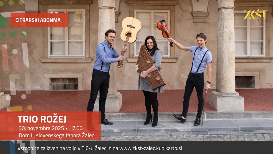 Trio Rožej, citrarski koncert za abonma in za izven