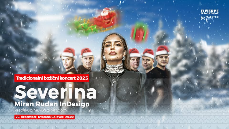 TRADICIONALNI BOŽIČNI KONCERT-SEVERINA, Miran Rudan & InDesign x Aki z bendom // GOLOVEC CELJE