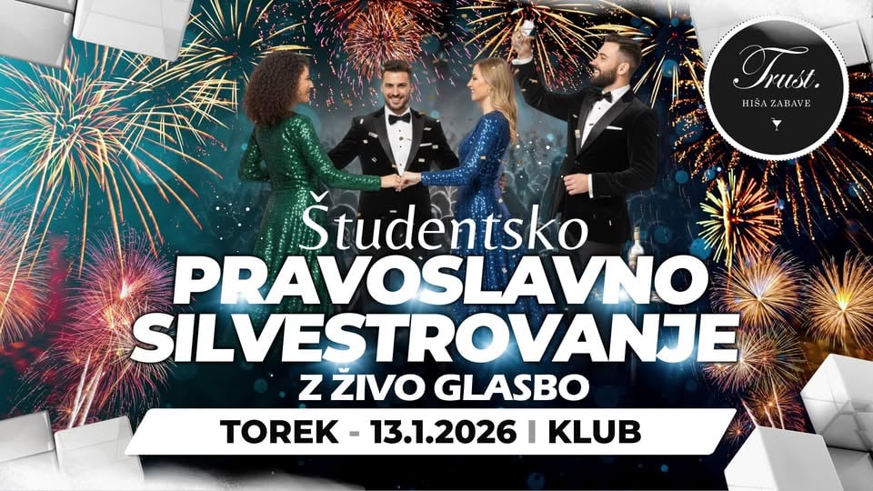Študentsko 𝗣𝗥𝗔𝗩𝗢𝗦𝗟𝗔𝗩𝗡𝗢 𝗦𝗜𝗟𝗩𝗘𝗦𝗧𝗥𝗢𝗩𝗔𝗡𝗝𝗘 z živo glasbo