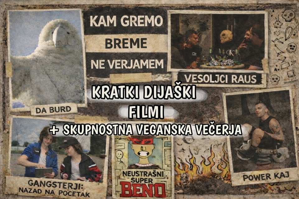 CMAKino: Kratki dijaški filmi + skupnostna veganska večerja