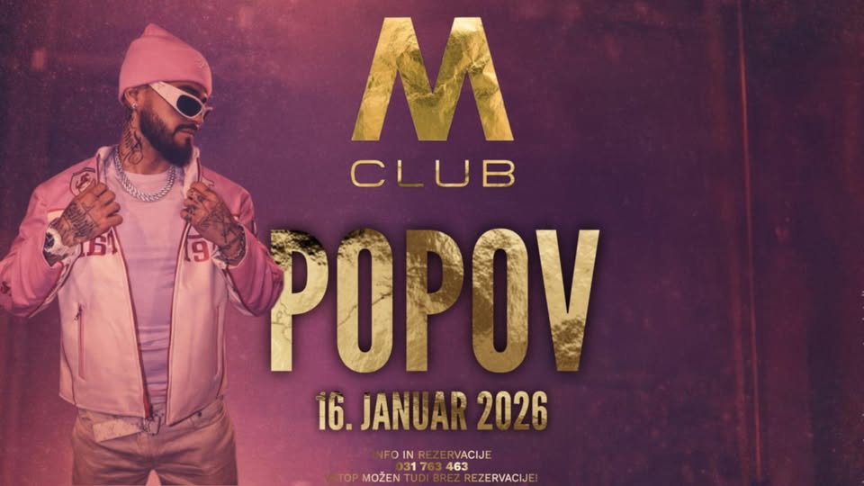 POPOV M CLUB Petek 16.1. od 21h