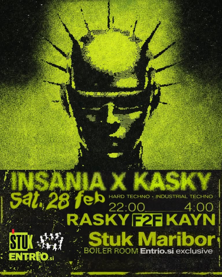 INSANIA - RASKY F2F KAYN ALL NIGHT LONG / KLUB ŠTUK / HARD TECHNO