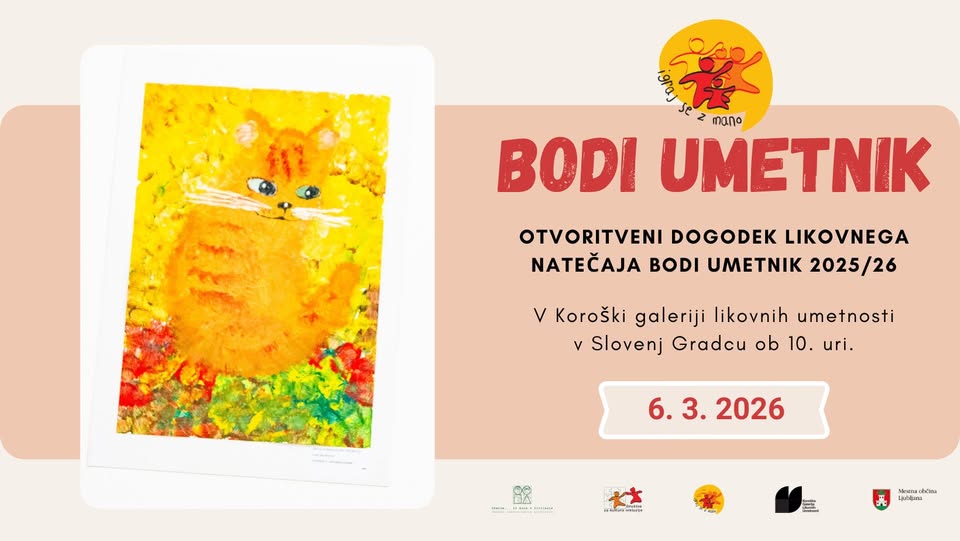 Odprtje razstave IGRAJ SE Z MANO in dogodek BODI UMETNIK