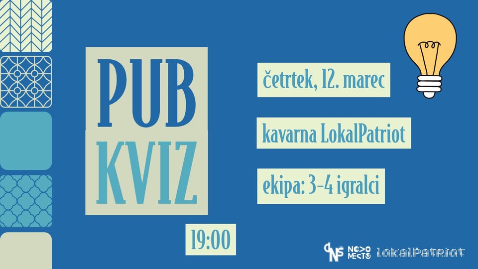 Pub kviz / četrtek, 12. marec