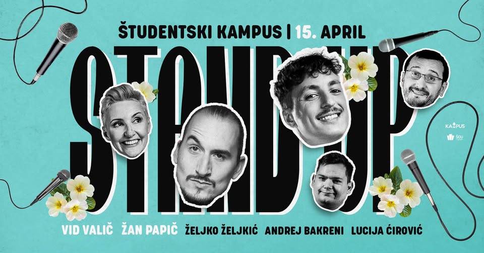 Vseštudentski spomladanski stand-up // 15. april // @Študentski kampus