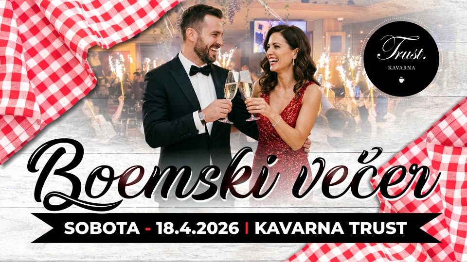 Aprilski 𝘽𝙊𝙀𝙈𝙎𝙆𝙄 𝙑𝙀𝘾̌𝙀𝙍 @Kavarna TRUST