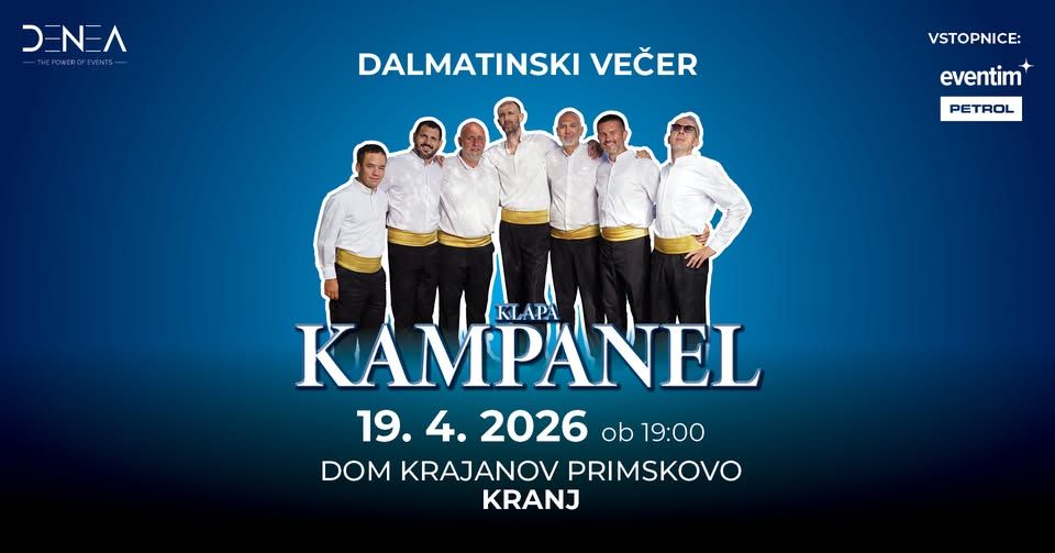 Klapa KAMPANEL v Kranju• 19.4.2026 • Dom krajanov Primskovo