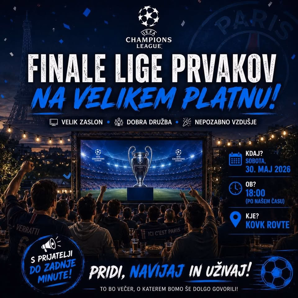 FINALE LIGE PRVAKOV NA VELIKEM PLATNU!