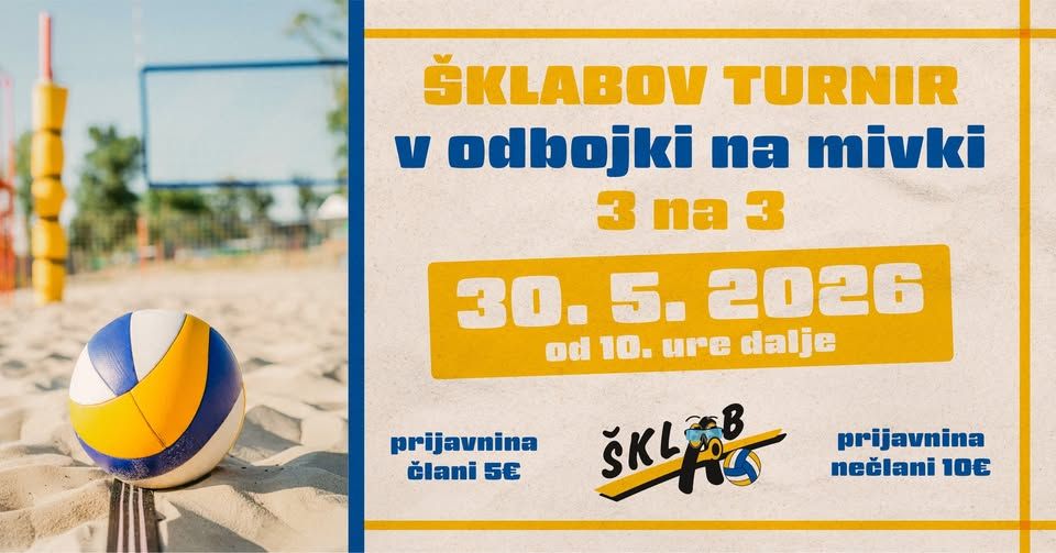 ŠKLABOV TURNIR v odbojki na mivki