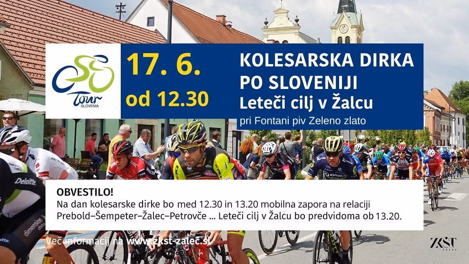 Kolesarska dirka po Sloveniji: Leteči cilj v Žalcu