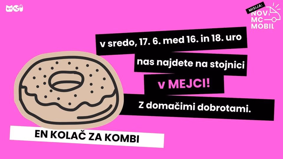 KOLAČ ZA KOMBI V MEJCI // Dobrodelna stojnica Misije: nov MC Mobil