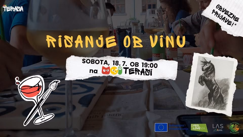 Risanje ob vinu