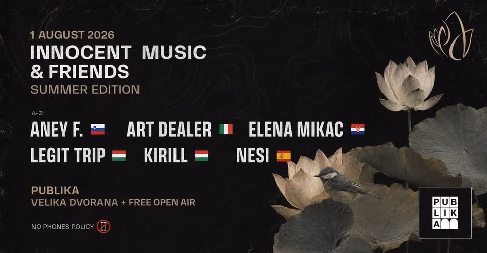 INNOCENT MUSIC & FRIENDS PUBLIKA BIG HALL + FREE OPEN AIR