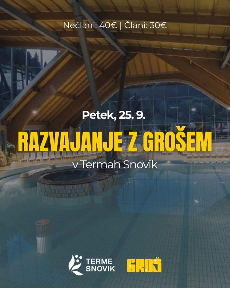Razvajanje z Grošem v Termah Snovik