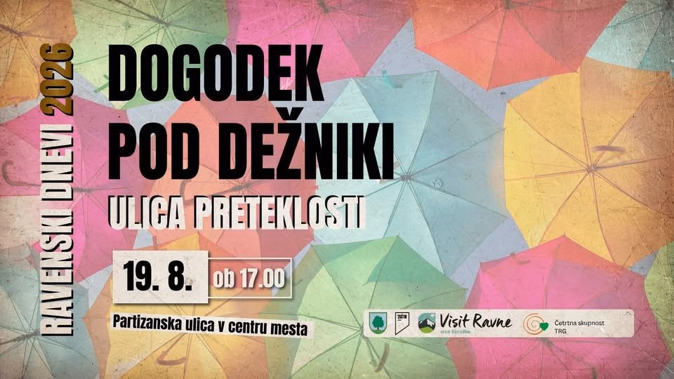 Dogodek Pod dežniki – Ulica preteklosti // Ravenski dnevi 2026