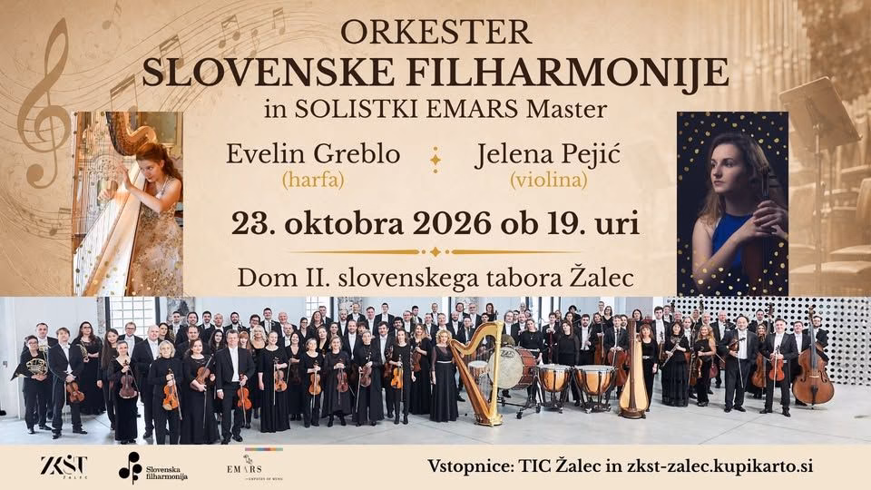 Koncert Slovenske filharmonije s solistkama Evelin Greblo in Jeleno Pejić