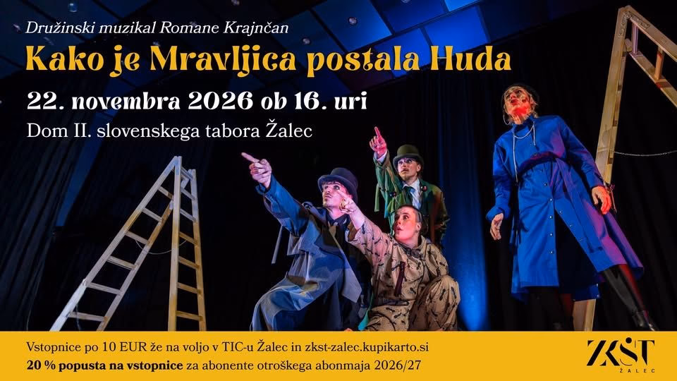Kako je Mravljica postala Huda, družinski muzikal Romane Krajnčan