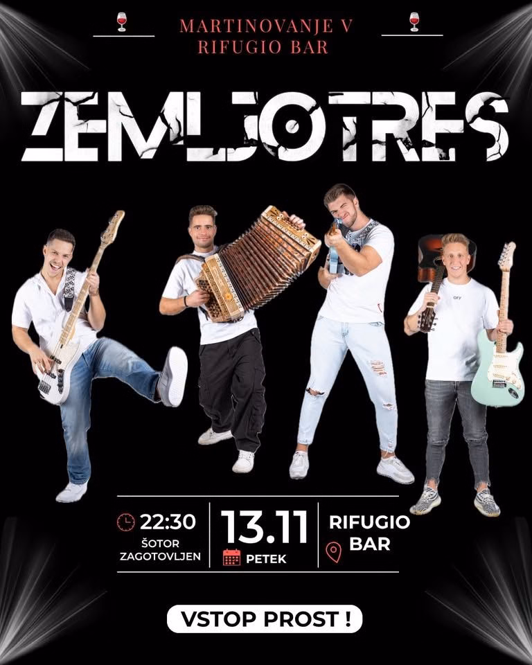 MARTINOVANJE • ZEMLJOTRES • RIFUGIO BAR